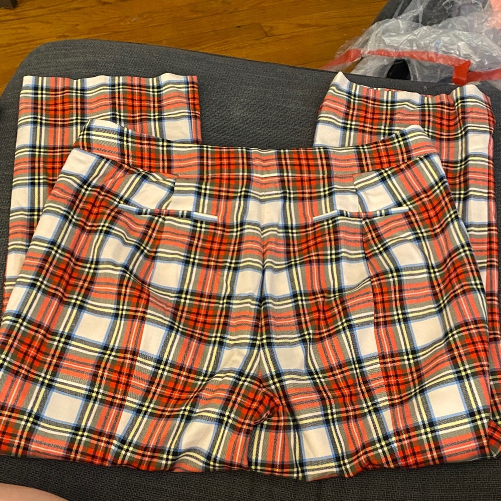 Jcrew Willa cropped pant in Snowy Stewart tartan wool blend - Picture 5 of 8